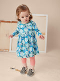 Long Sleeve Skirted Baby Dress - Monet's Garden