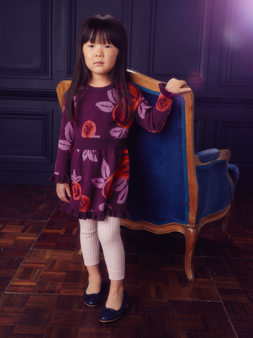 French Rose Toddler Sweater Dress