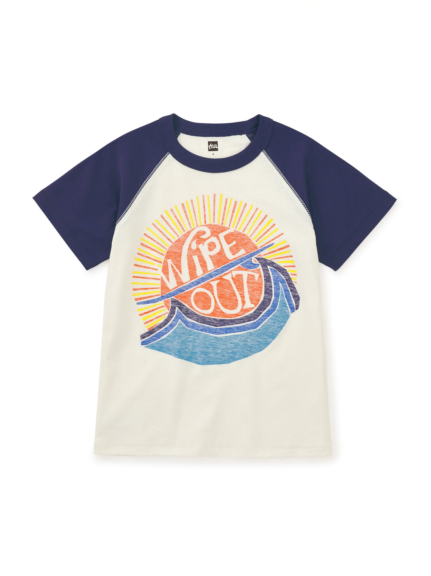 Wipe Out Raglan Tee - Chalk