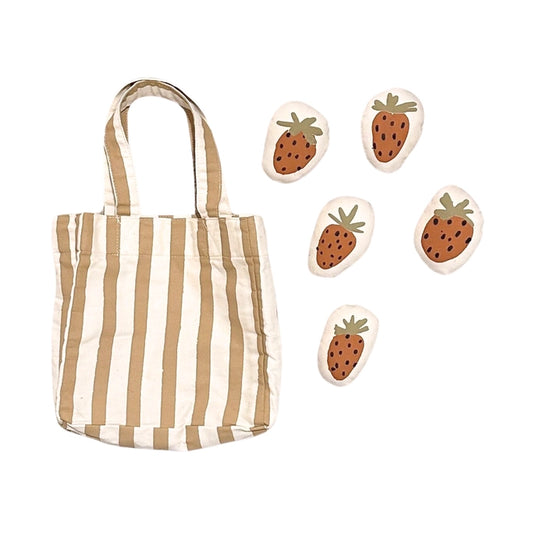 Strawberry Canvas Tote + Items
