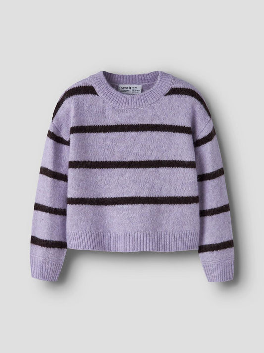 Olenska Sweater - Heirloom Lilac Stripes