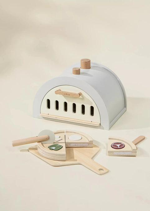 Wooden Pizza Oven Playset and Accessories