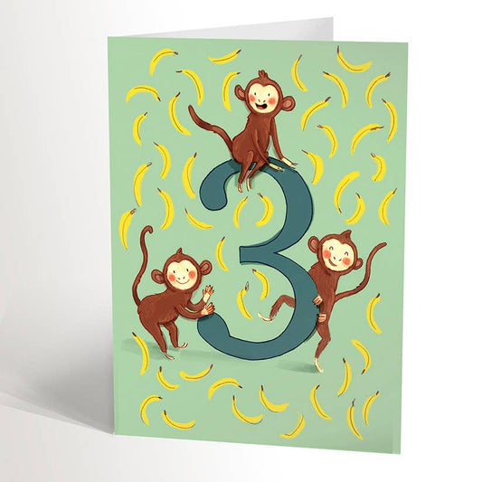 3 YEARS OLD card