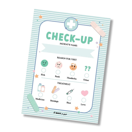 Check Up Pretend Play Notepad