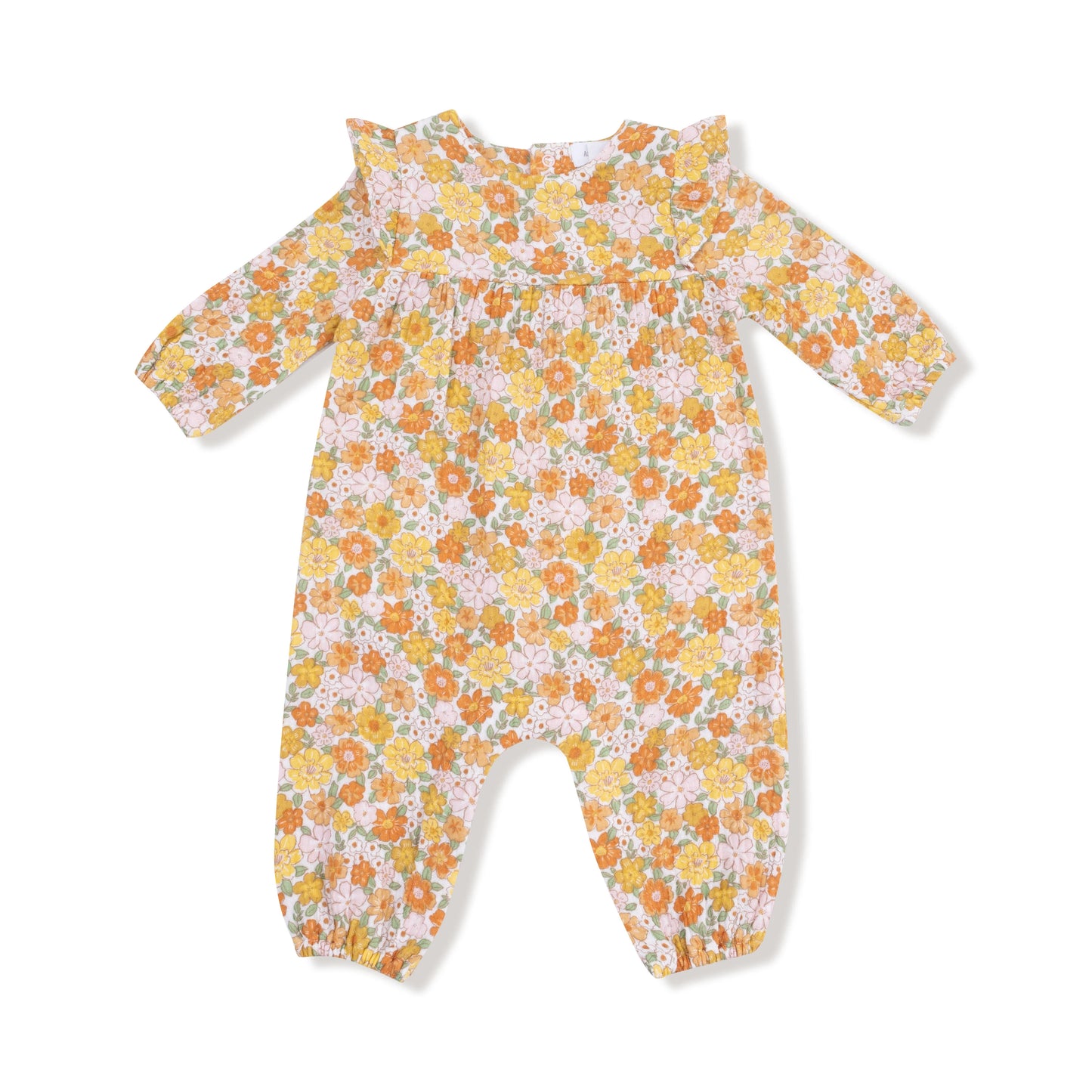 Ruffle Sleeve Romper - Sweet Amber Floral