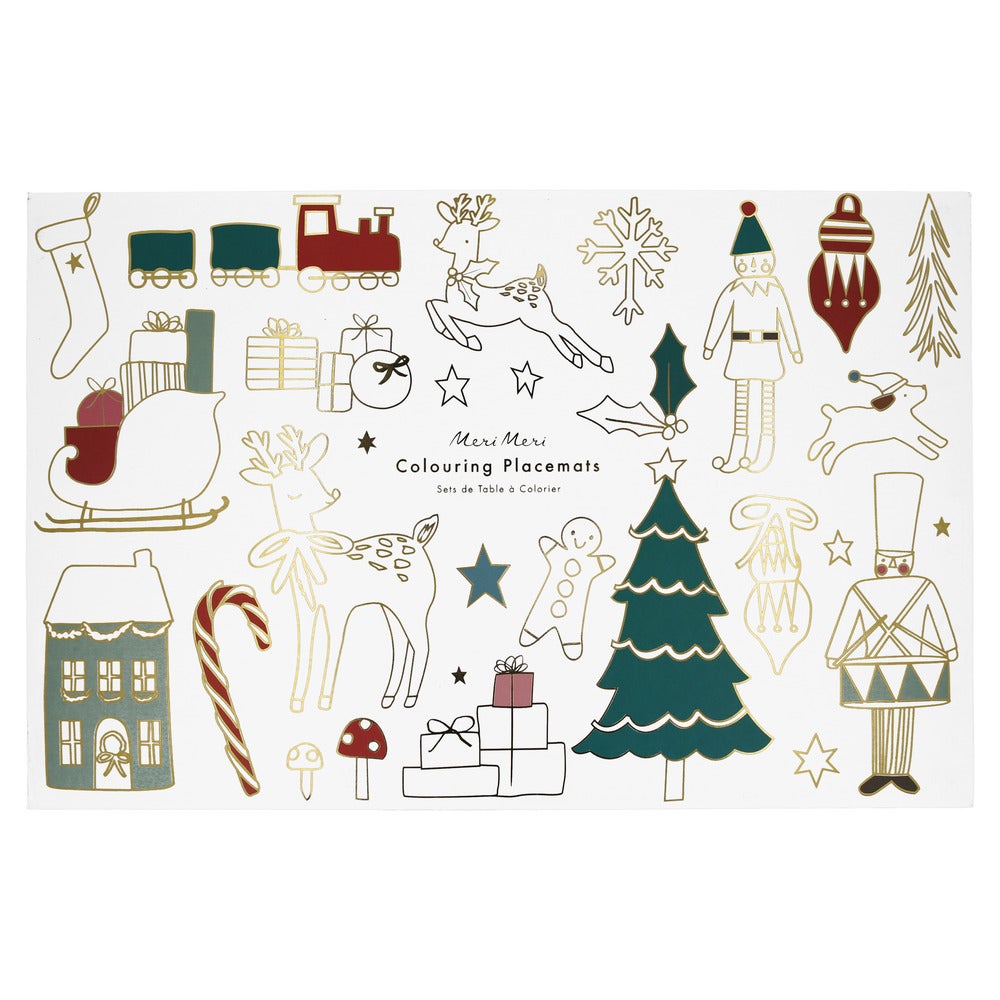 Christmas Coloring Placemats - Set of 8