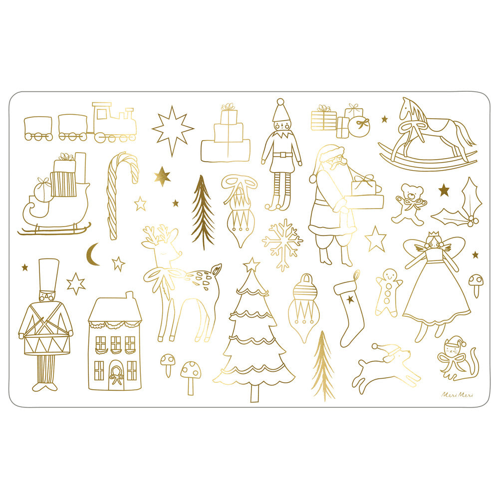 Christmas Coloring Placemats - Set of 8