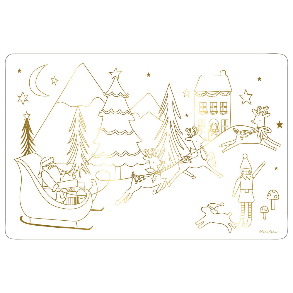 Christmas Coloring Placemats - Set of 8