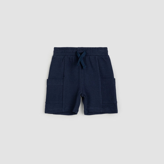 Navy Ottoman Baby Shorts