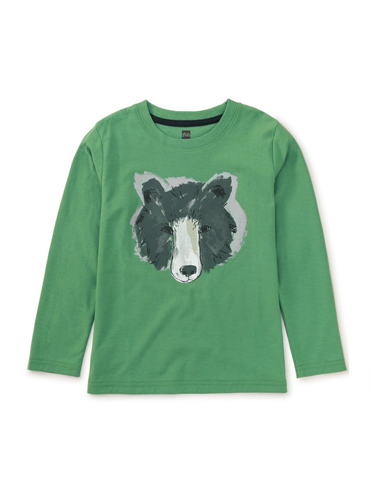 Bear Face Graphic Tee - English Ivy