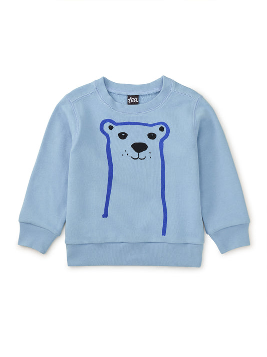 Bear Face Baby Popover - Scenic Blue