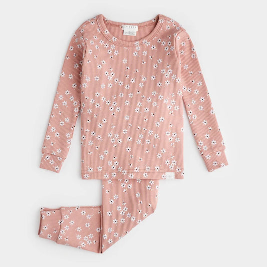 Autumn Garden Toddler PJ Set - Dove Pink