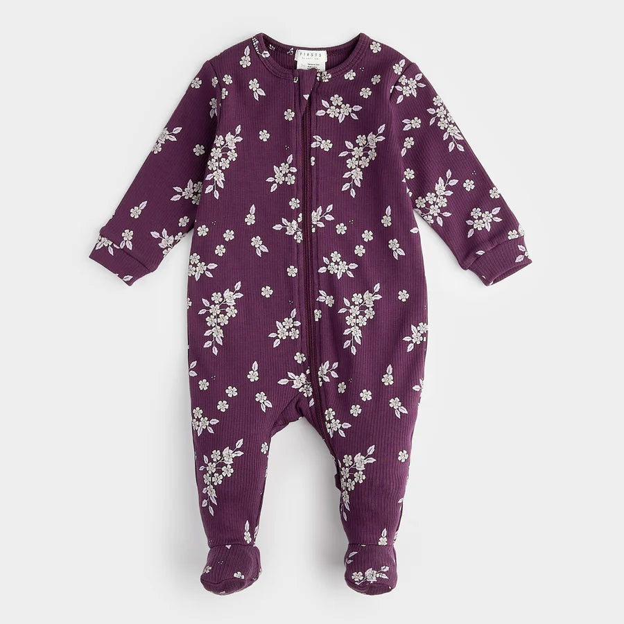 Fall Botanicals Sleeper - Plum