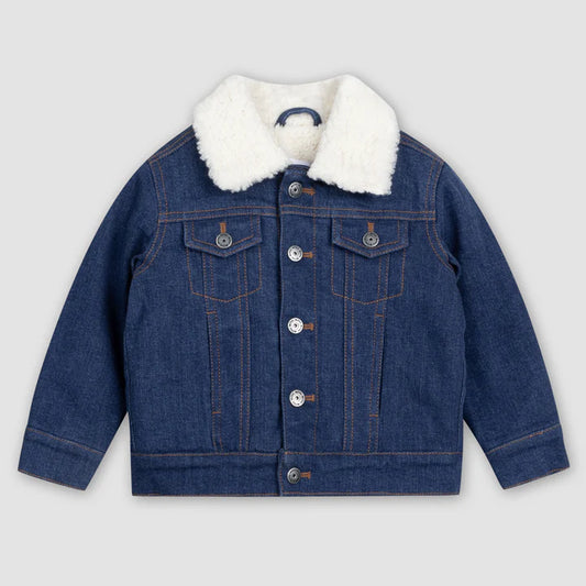 Sherpa Lined Denim Jacket - Classic Blue