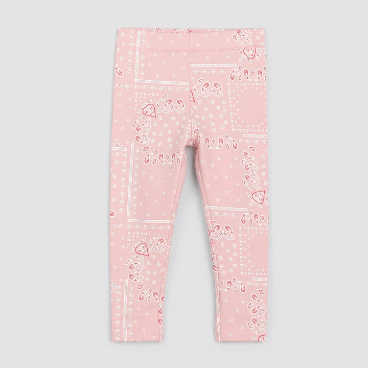 Paisley Terry Leggings - Rose