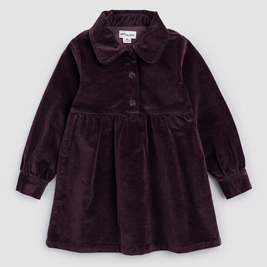 Corduroy Toddler Dress - Plum