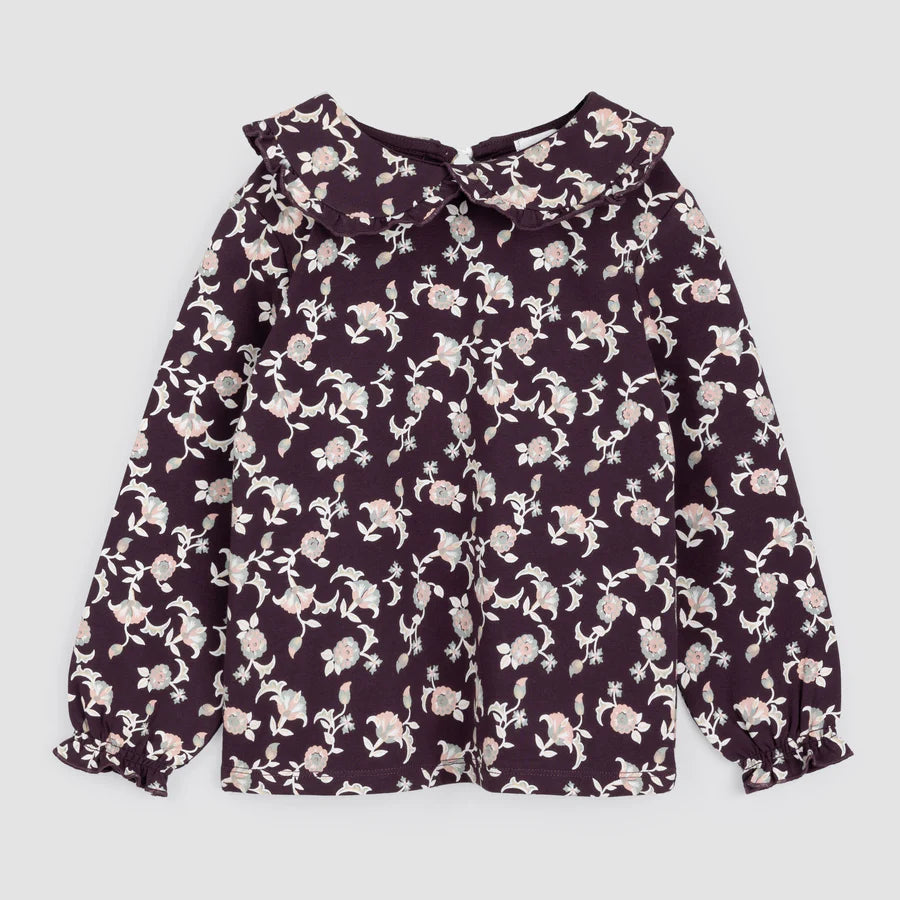 Vine Collared Baby Sweatshirt - Plum