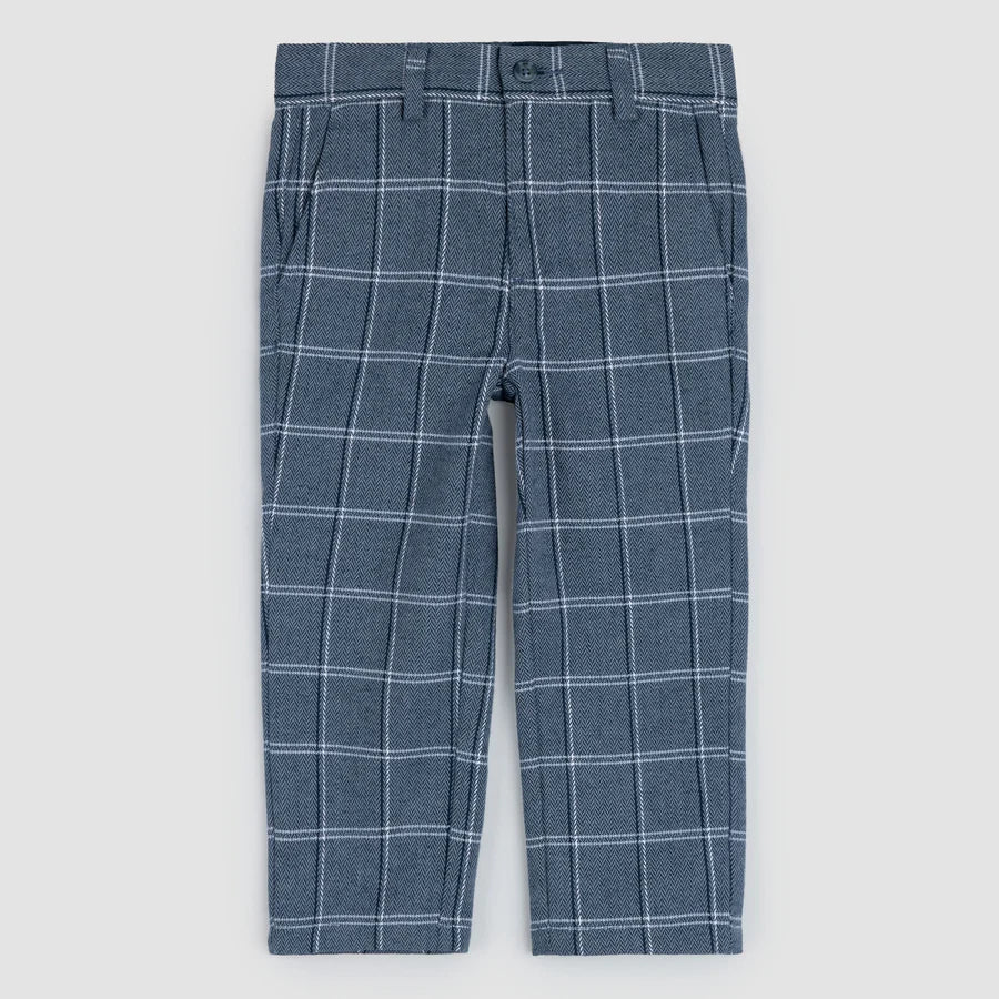 Plaid Toddler Pants - Navy