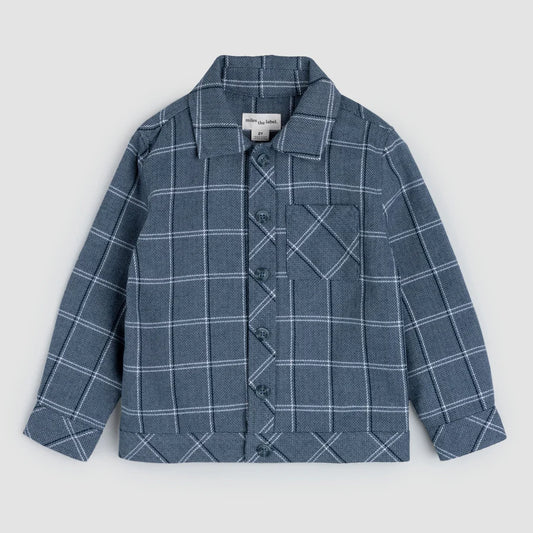 Tweed Shirt - Navy Plaid