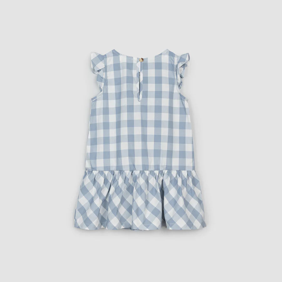 Gingham Toddler Dress - Dusty Blue