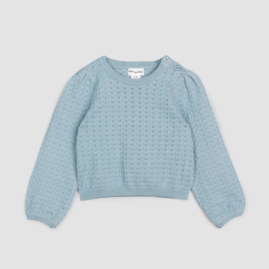 Knit Sweater - Dusty Blue