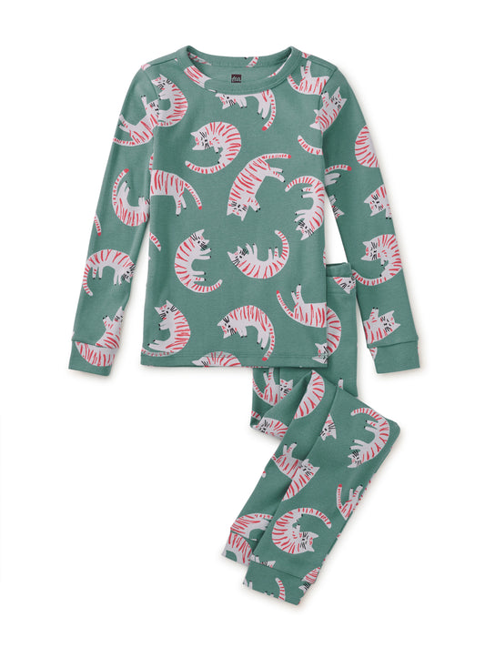 Goodnight Pajama Set - Candy Cane Cat