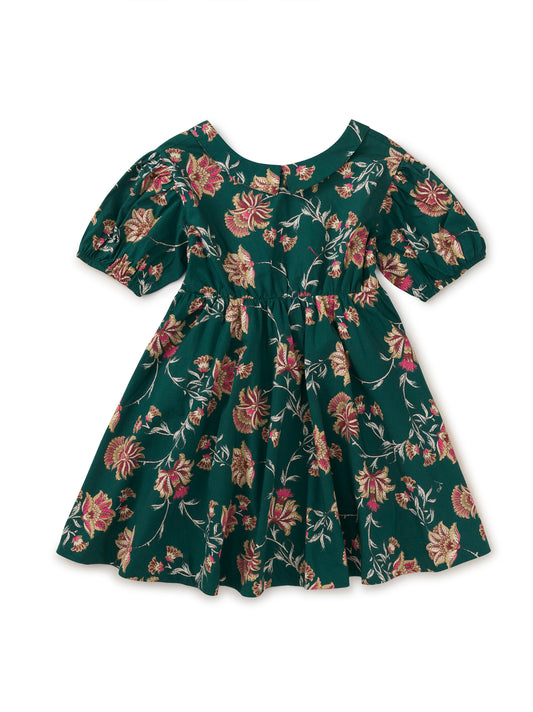 Puff Sleeve Toddler Collar Dress - Selma Floral