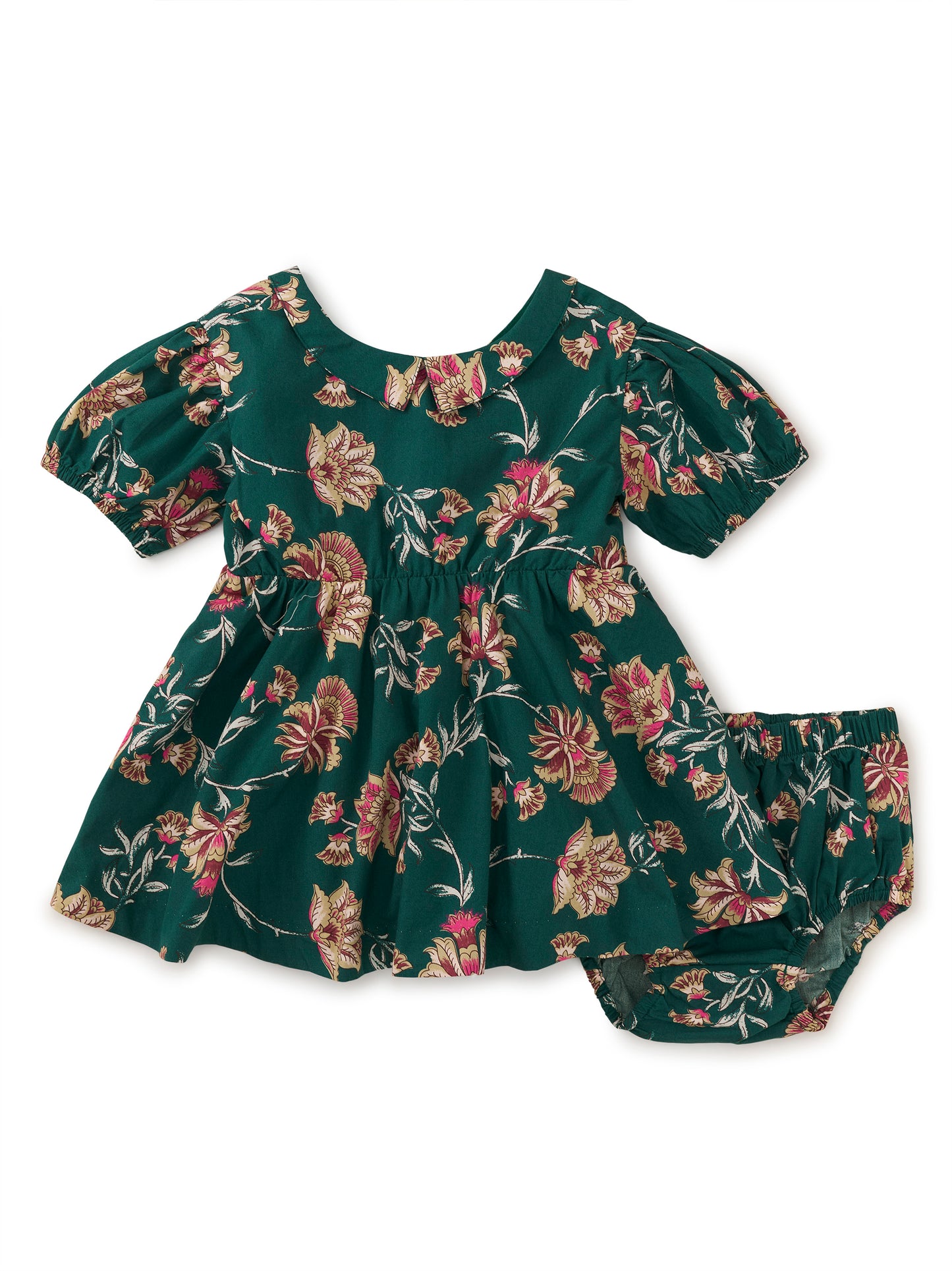 Puff Sleeve Baby Collar Dress - Salma Floral