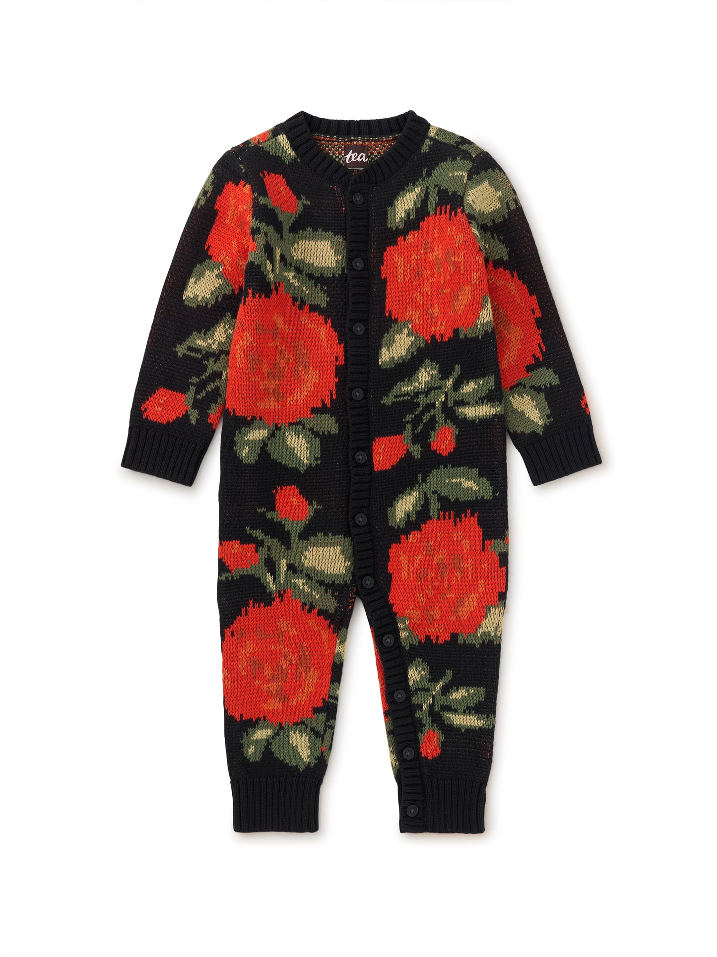 Cozy Rose Baby Romper - Turkish Rose