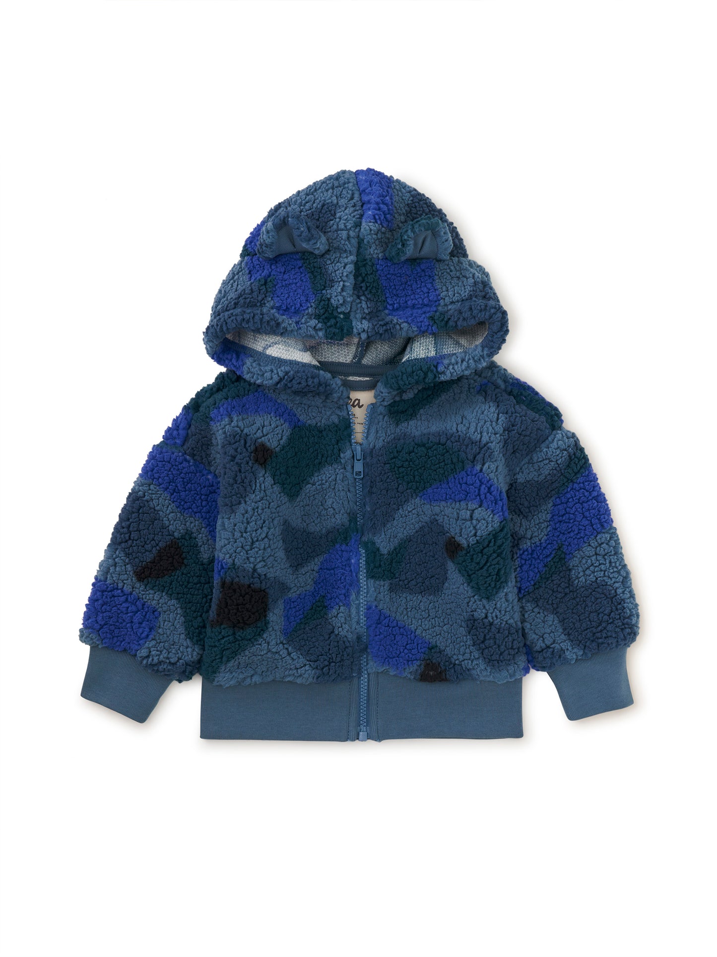 Teddy Fleece Bear Ears Hoodie - El Calafate Glaciar Camo