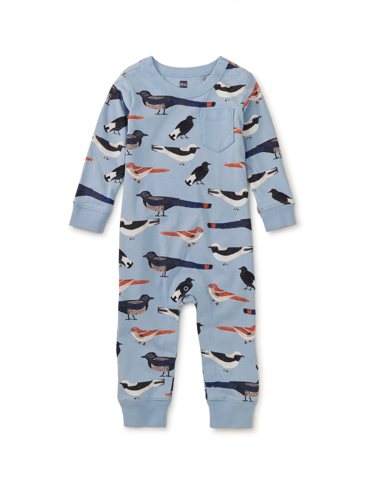 Long Sleeve Pocket Baby Romper - Nihat's Birds