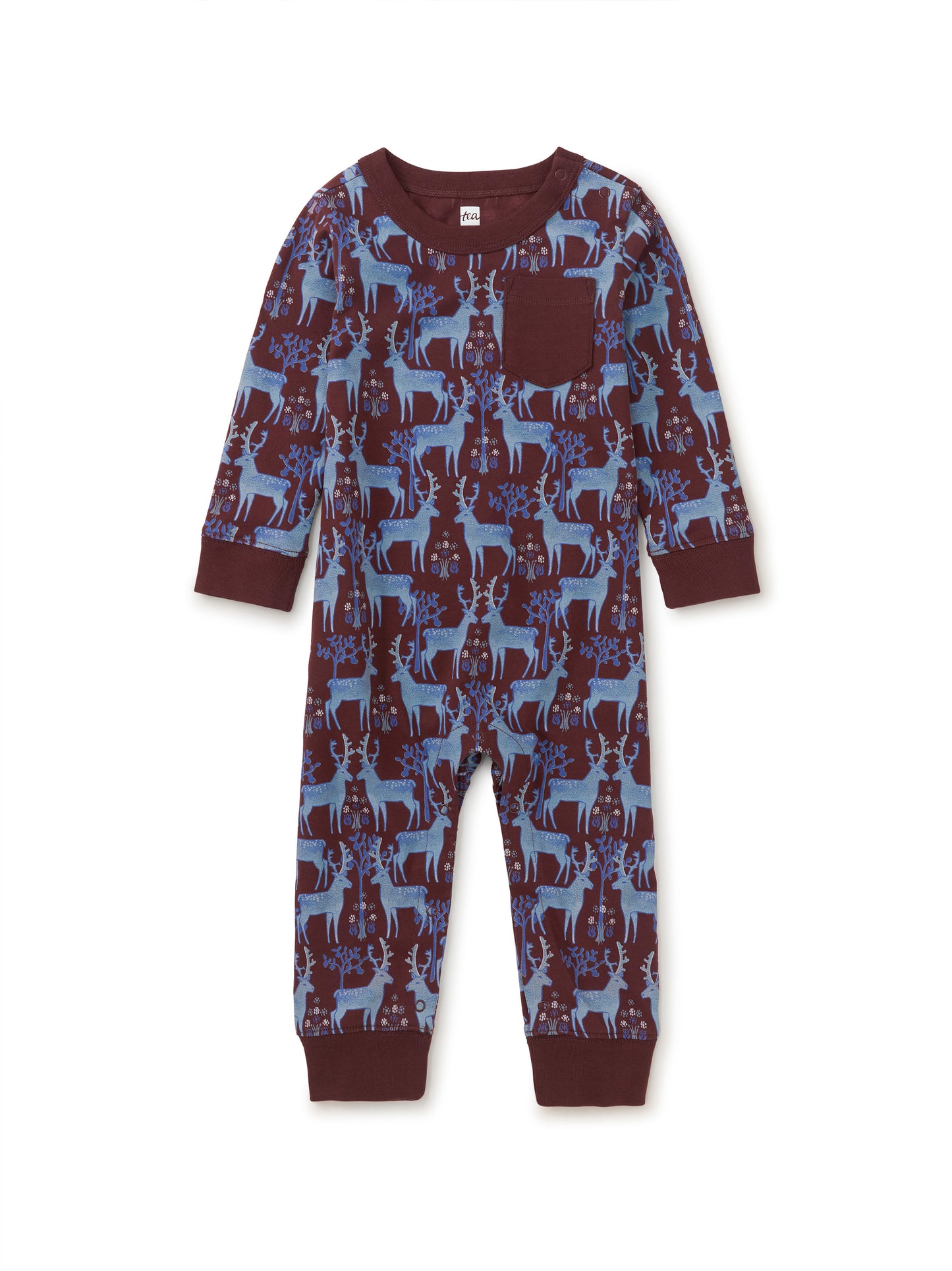 Long Sleeve Pocket Baby Romper - Anatolian Deer