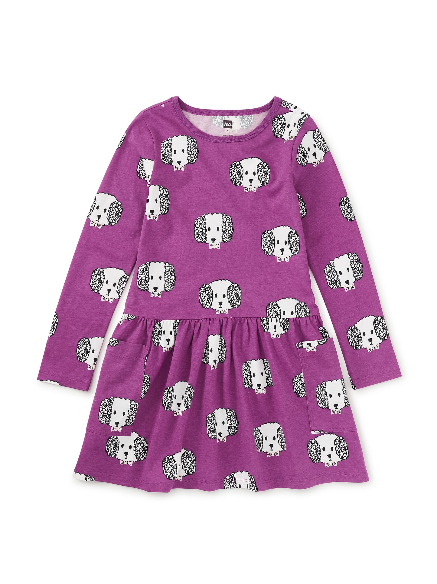 Long Sleeve Pocket Baby Dress - Maltipoo