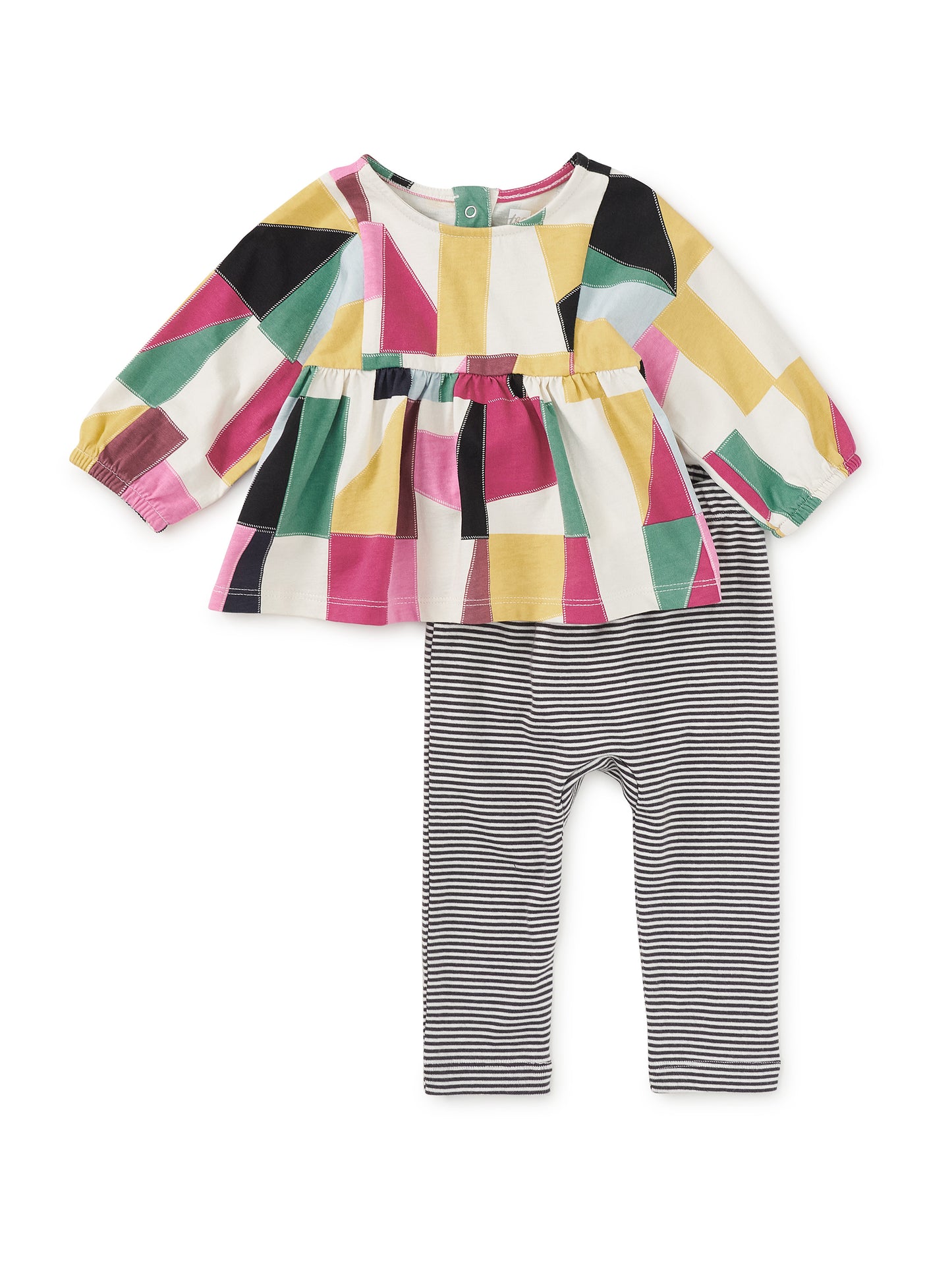 Boho Top & Pants Baby Set - Pojagi Patchwork