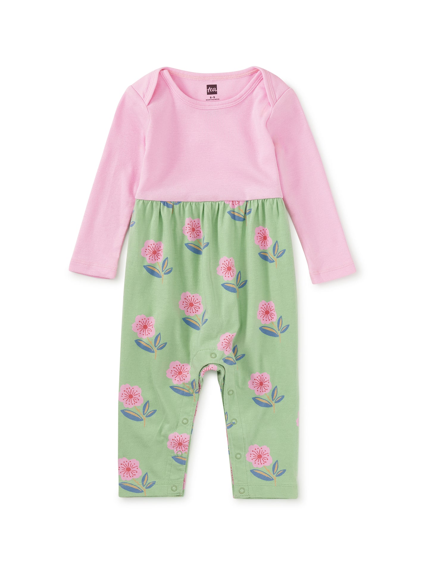 Print Mix Baby Romper - Cherry Blossoms