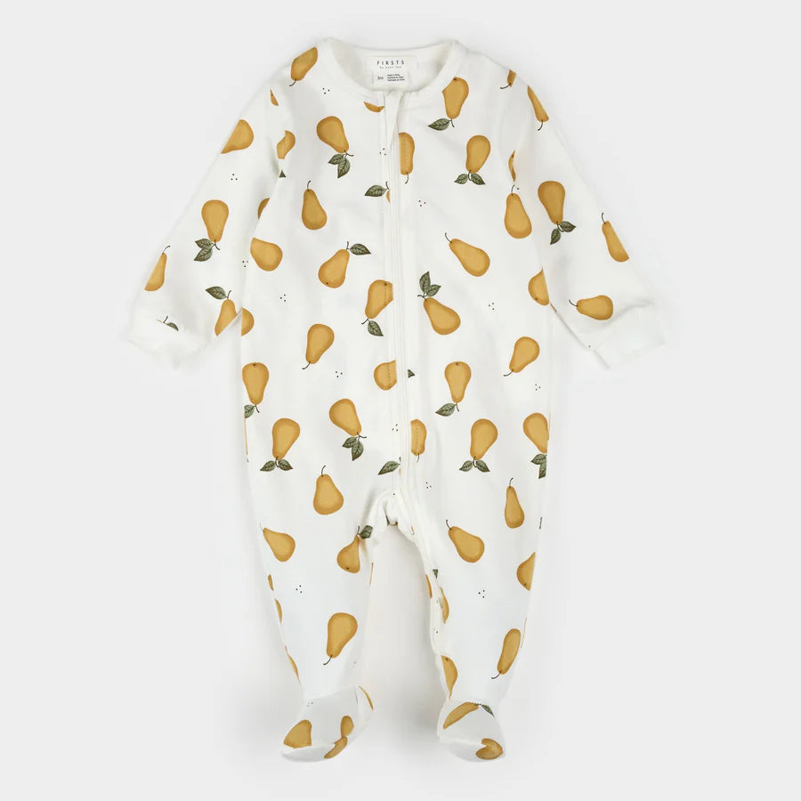 Pear Print Sleeper - Off White