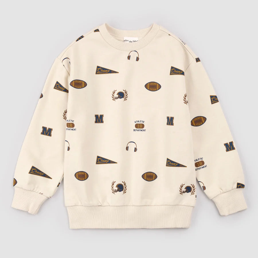 Varsity Print Sweatshirt - Birch