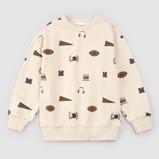 Varsity Print Sweatshirt - Birch
