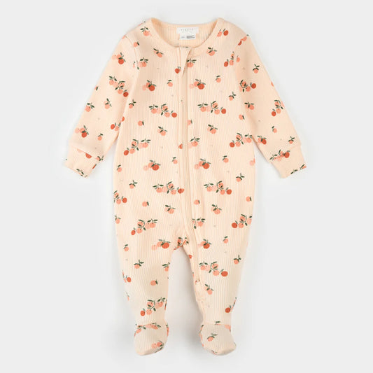 Agrumes Ribbed Sleeper - Barely Coral