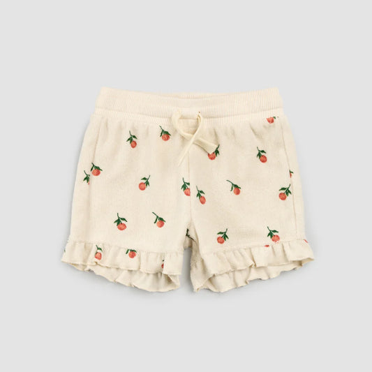 Ruffle Terry Cloth Toddler Shorts - Birch
