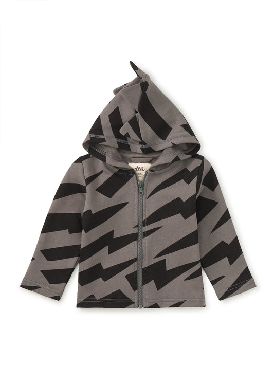 Spike Out Baby Hoodie - Lightning Stripes