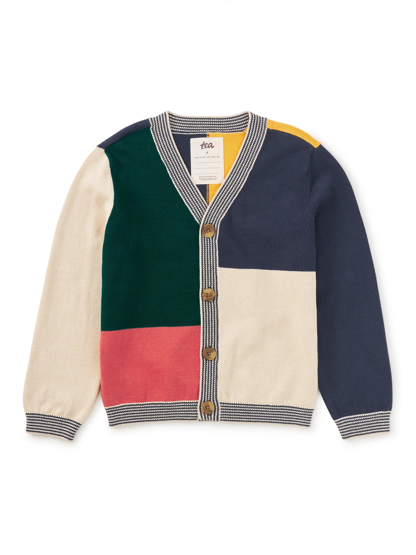Colorblock Cardigan - Almond