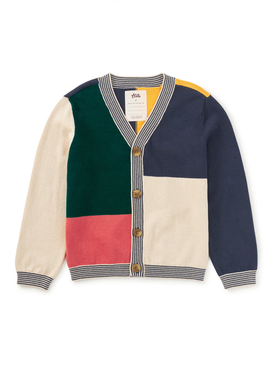 Colorblock Cardigan - Almond
