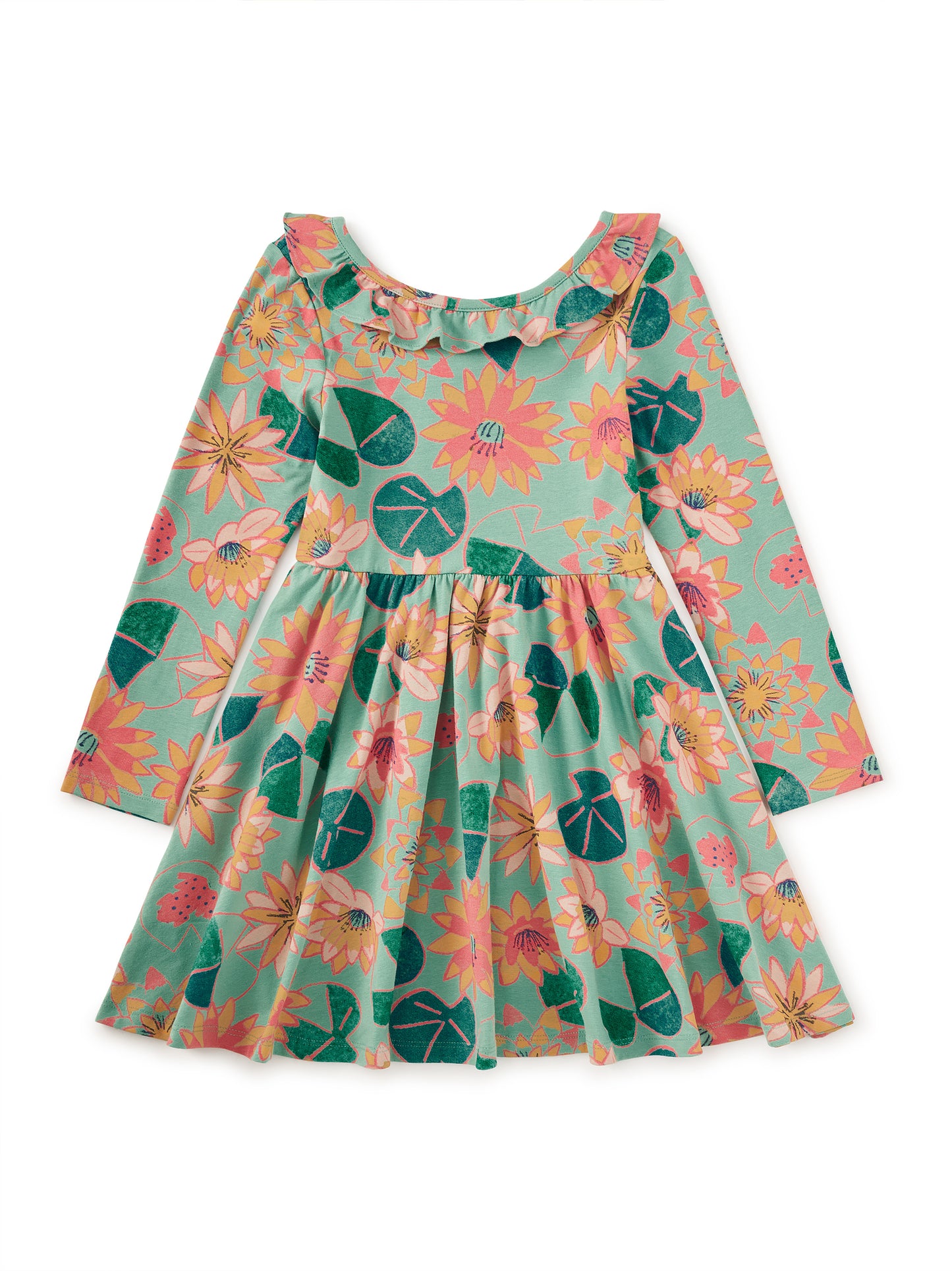 Ruffle Collar Ballet Dress - Chalk Water Lillies