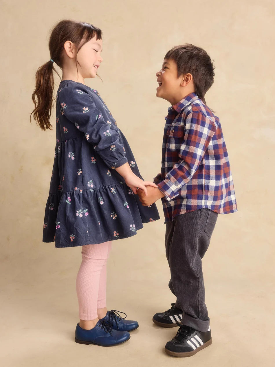 TODDLER CORDUROY HENLEY SHIRTDRESS