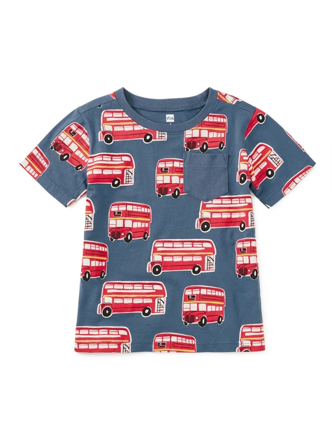 Printed Pocket Tea- Double Decker Bus