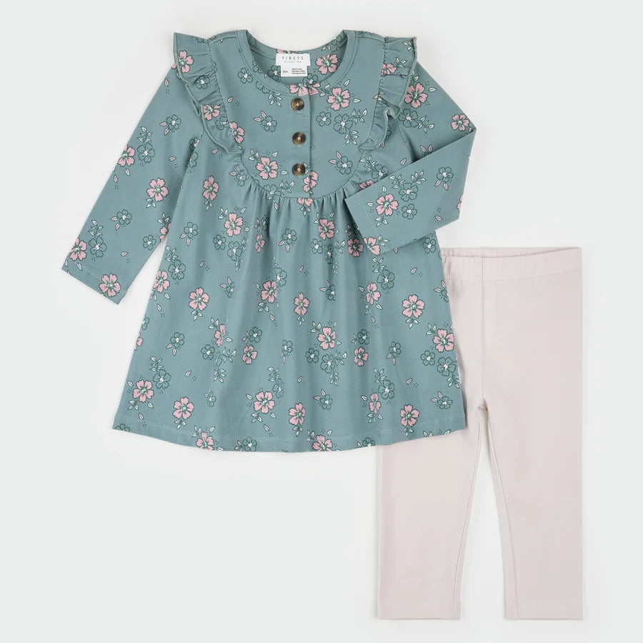 Autumn Bouquet Jersey Dress Set