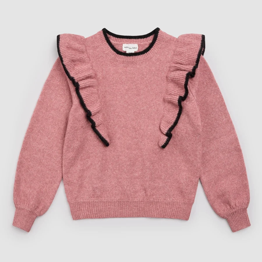 Miles Pink Ruffle Sweater