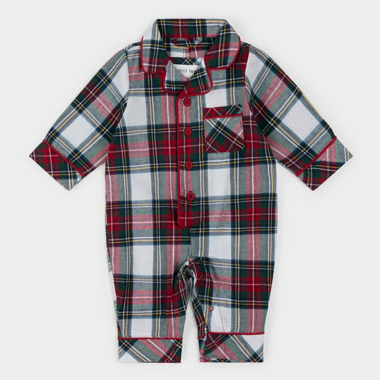 Scarlet Plaid Compact Flannel Sleep Suit