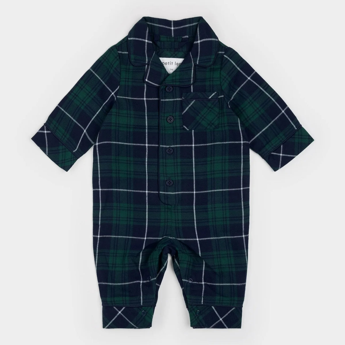 Spruce Plaid Compact Flannel Sleep Suit